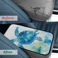 thumbnail image 4 of Yuyamidu Blue Sea Turtle Auto Armrest Cover Winter Car Center Console Cover Protector Car Interior Accessories Warm Center Console Armrest Cover for Car Van Truck, 4 of 7