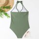 thumbnail image 3 of Gibobby Traje de baño completo mujer Traje de baño Traje de baño Mujer V One Control Piezas Bañador Barriga Fruncido Trajes de baño Cuello Trajes de baño(AG,M), 3 of 5