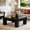 Black, variant on Fnova 39.4" Square Coffee Table, Farmhouse Wood Accent Center Cocktail Table with Sturdy Wooden Legs for Living Room, Easy Assembly