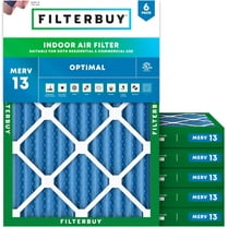 Filterbuy 22x26x2 MERV 13 Health Defense, Pleated HVAC AC Furnace Air Filters (6-Pack)