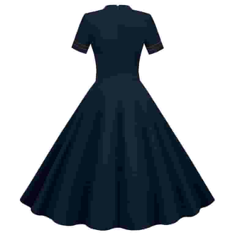 憧れ pstuiky Dress Vintage Color Solid Women Women, for Dresses Clothing