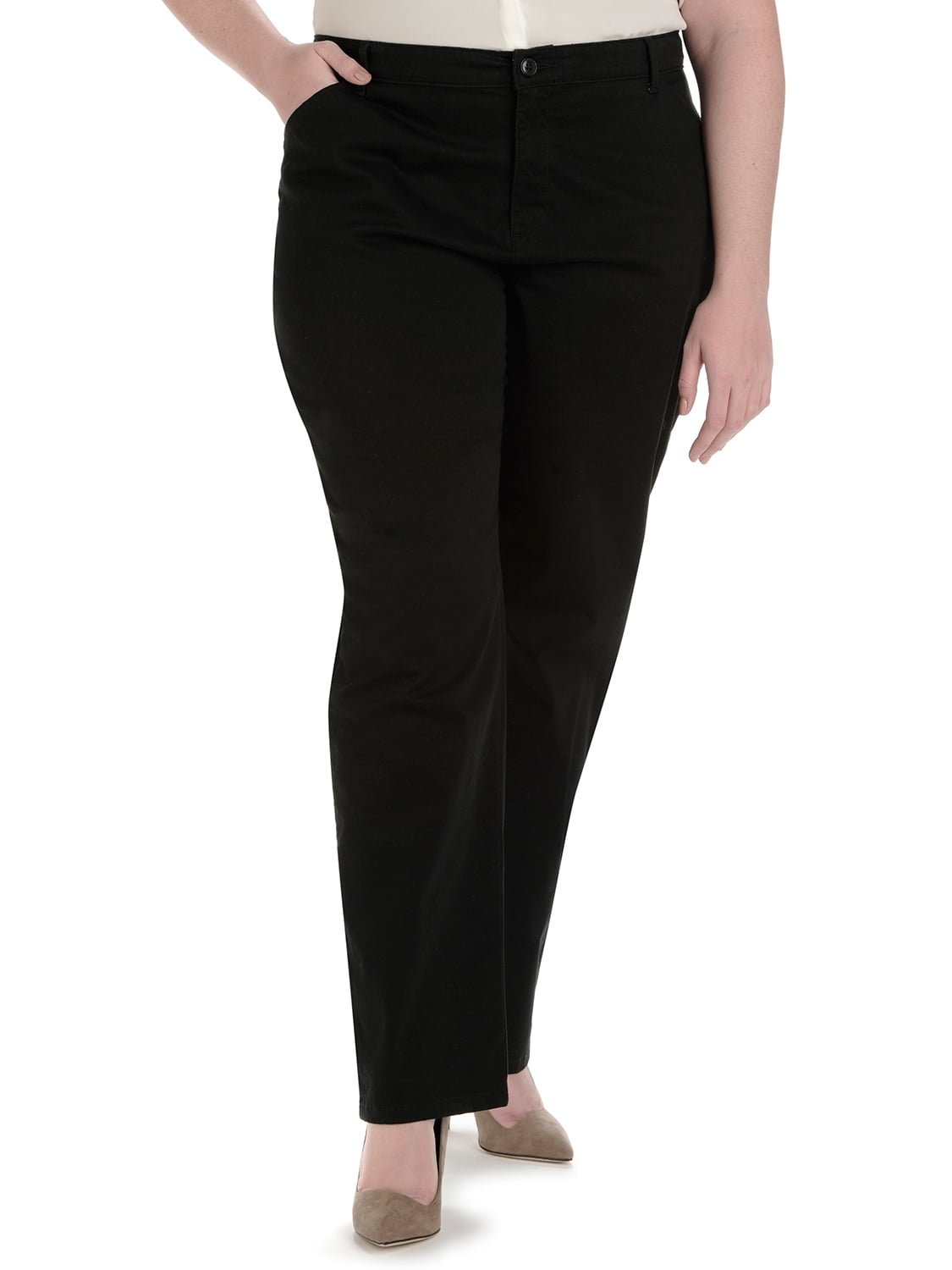 Casual LEE Womens Plus Size Relaxed-fit Side-Elastic Pant