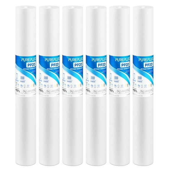 Cartucho de filtro de agua PUREPLUS 5 micras, 20 x 2,5, paquete de 6
