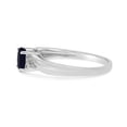 thumbnail image 4 of 14k White Gold Oval Sapphire And Diamond Ring, 4 of 6