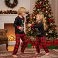thumbnail image 6 of Christmas Pajamas for Family Long Sleeve Tree Graphic Tops Pant Set Holiday Sleepwear, 6 of 7