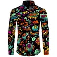 thumbnail image 1 of Camisas de moda para hombre guapo, camisetas casuales con estampado 3D, botones, solapa, manga corta y larga, estilo hip hop, para hombre y mujer, estilo urbano, cárdigan, 1 of 6