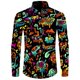 thumbnail image 3 of Camisas de moda para hombre guapo, camisetas casuales con estampado 3D, botones, solapa, manga corta y larga, estilo hip hop, para hombre y mujer, estilo urbano, cárdigan, 3 of 5