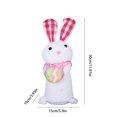 thumbnail image 7 of nvzhuang Easter Lighted Bunny with Carrot/Egg Funny Plush Rabbit Doll Spring Home Decor for Table Shop Party, 7 of 7