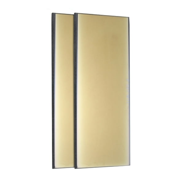 Uxcell 2packs Welding Lens, 2" x 4.25" Shade 11 Glass Replacement Lens Gold Coated Black