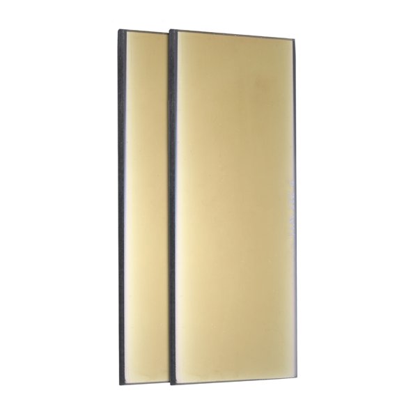 Lentes de soldadura Uxcell 2 paquetes, 2" x 4.25" Lente de vidrio de reemplazo de sombra 11 recubierto de oro negro