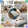 thumbnail image 5 of Blue Gold Wave Marble Pattern Rectangle Tablecloth 60"x120",Waterproof Polyester Rectangle Table Cloth, Wipeable Spillproof Polyester Tablecloth for Dining, Camping, Indoor and Outdoor, 5 of 6