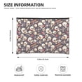 thumbnail image 3 of Zufioo Guitar Skull record Print DuPont Paper Portable Toiletry Bag, 8.9x6.5 inch Zippered Hand-held Paper Cosmetic Bag Storage Tool Kit, 3 of 7