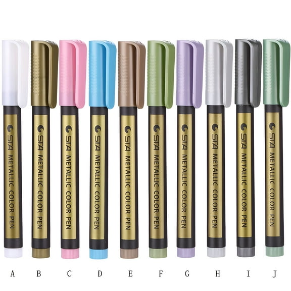 AUQ 1 Pcs Colored Metallic Permanent Paint Markers Pens Metallic Marker Pen 2ML