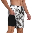 thumbnail image 2 of Balery Funny Chicken Bañador para hombre, shorts de playa de secado rápido con entrepierna y forro de compresión-Medium, 2 of 6