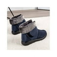 thumbnail image 6 of YAZI Women Winter Mid Calf Snow Boots Warm Faux Fur Lined Waterproof Non-Slip Flat Shoes/Blue, 6 of 8