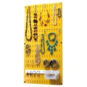 Jewelry Organizer Wall Hanging Jewelry Holder Necklace Rack - Yellow Wall Mounted Jewelry Organizer System