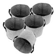 thumbnail image 5 of Soimiss 5Pcs Garden Growing Box Grey Felt Planting Bags with Handles for Outdoor Plants, 5 of 8