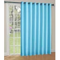 thumbnail image 2 of Gorgeous Home Linen Window Thermal Large Curtain for Sliding Door Blackout Panel for Patio & Hall Room Silver Grommets Aqua Blue 1pc 100"x 84" Each, 2 of 5