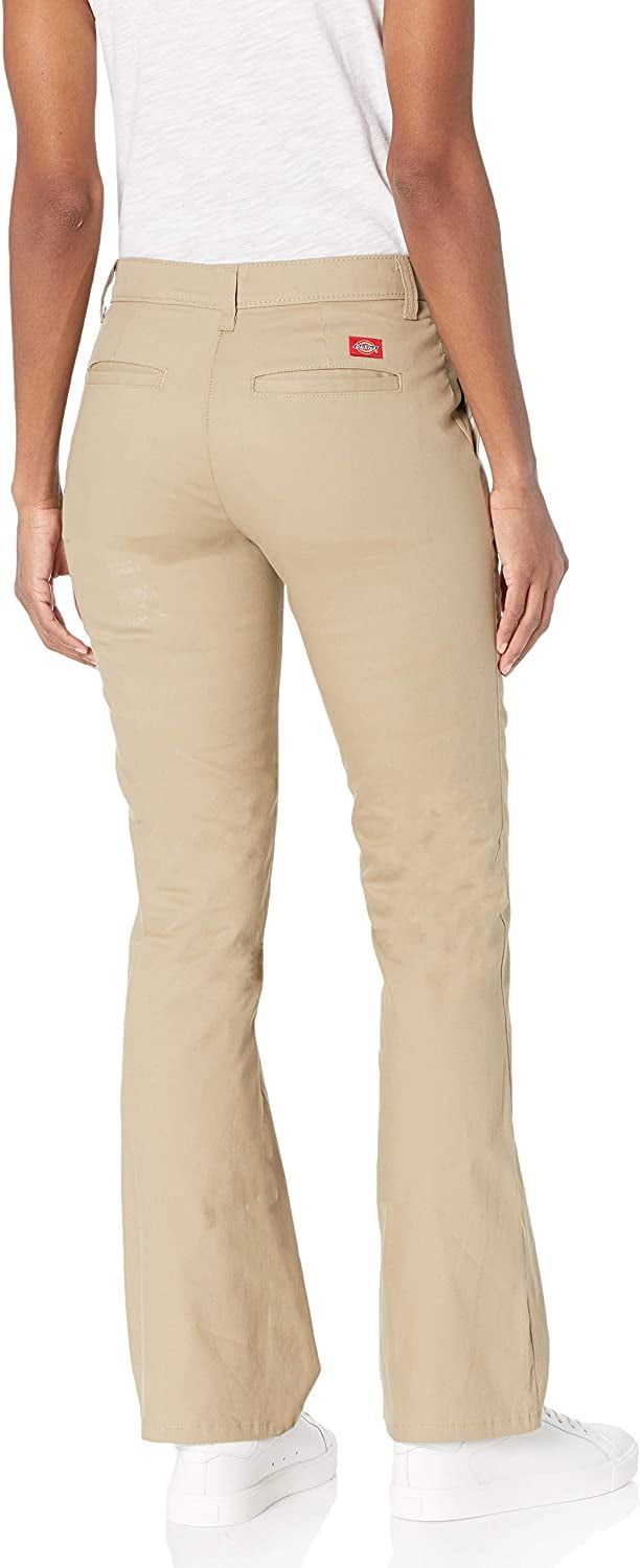 Dickies Women's Slim Fit Boot Cut Stretch Twill Pant - Walmart.com
