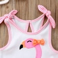 thumbnail image 2 of xiaxaixu Girls Romper, Adjustable Shoulder Strap Bodysuit, Flamingo Jumpsuit, 2 of 5