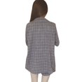 thumbnail image 2 of Women's 2 Pieces Outfits Plaid Blazers and Tie Waist Shorts Set, 2 of 5