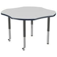 thumbnail image 6 of ECR4Kids 48in Clover Premium Thermo-Fused Adjustable Activity Table Grey/Navy/Black - Super Leg, 6 of 8
