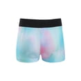 thumbnail image 2 of MSemis Girls Kids Gymnastics Dance Sports Booty Shorts Running Yoga Workout Stretchy Bottoms Tie Dye Blue 6, 2 of 5