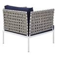 thumbnail image 5 of Modway Harmony 10-Piece Sunbrella? Basket Weave Outdoor Patio Aluminum Sectional Sofa Set in Tan Navy, 5 of 10