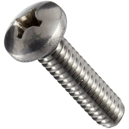 

Stainless Steel Machine Screw Plain Finish Pan Head Phillips Drive Meets ASME B18.6.3 3 Length Fully Threaded #4-40 Threads (Pack of 25)