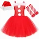 thumbnail image 3 of Vestido con tutú de Papá Noel para niña, disfraz rojo de señora Santa Claus para niña pequeña, ropa de princesa para fiesta de Navidad, 3 of 5