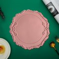 thumbnail image 5 of Hariumiu Food grade Silicone Placemats Vintage Embossed Flower Pattern Design Silicone Multipurpose Tableware Mat for Home Decor Protection, 5 of 8