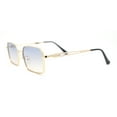 thumbnail image 3 of Classic Dimensional Metal Rim Rectangle Dad Fashion Sunglasses Gold - Navy, 3 of 4