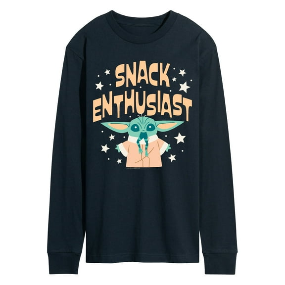 Star Wars - The Mandalorian Snack Enthusiast Grogu - Men's Long Sleeve Graphic T-Shirt