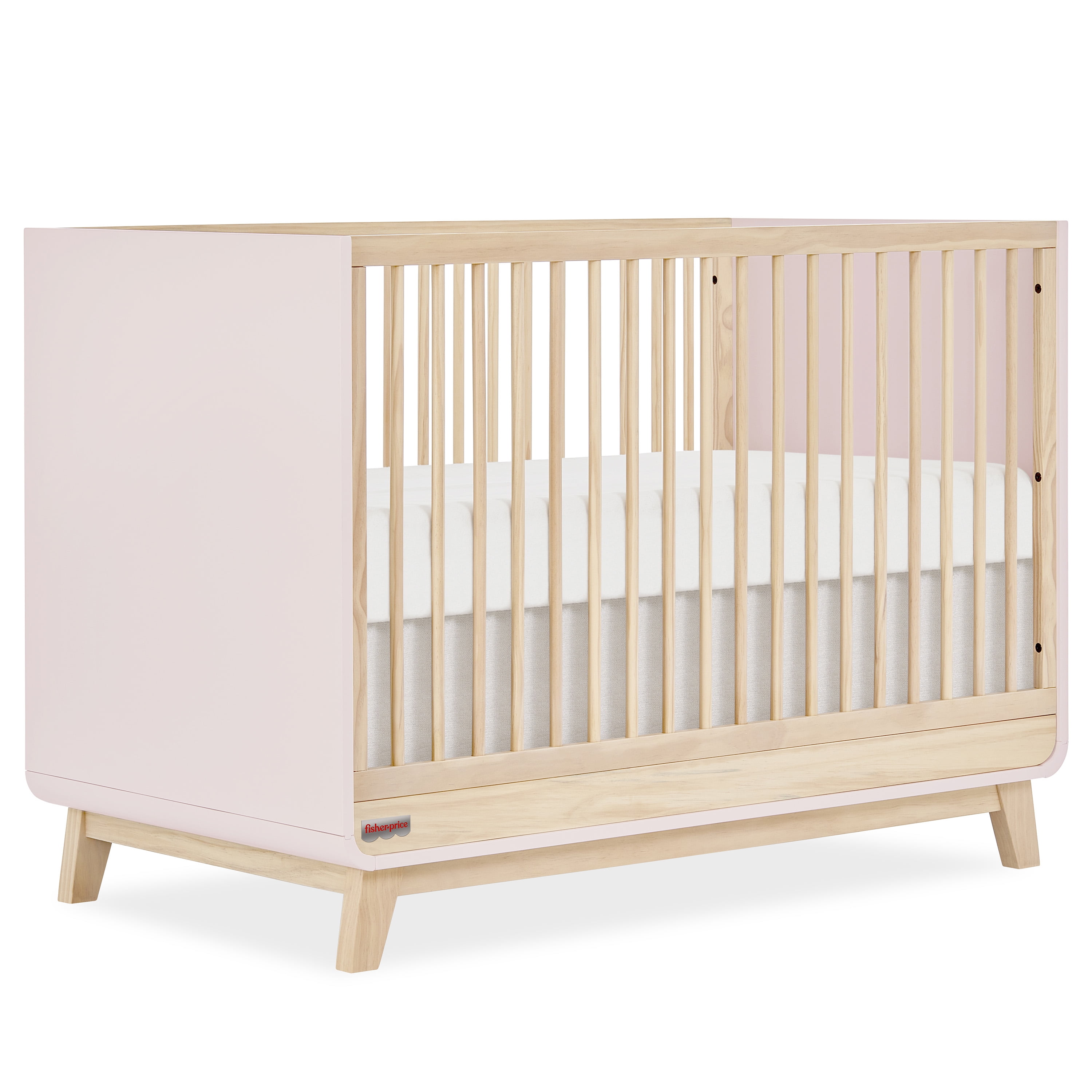 Fisher Price Siesta 3-in-1 Convertible Crib by Dream On Me, Blush Pink