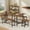 Brown, variant on 5-Piece Dining Furniture Sets, Expandable Dining Table for 4-8 with 2 Benches and 2 Stools Extendable Kitchen Table Space Saving for Home, Gray