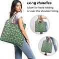 thumbnail image 2 of 5 Pack Foldable Shopping Bag,Green Christmas Snowman Pattern Reusable Grocery Bags with Pockets,Large Reusable Tote Bags with Handles Waterproof & Lightweight, 2 of 6