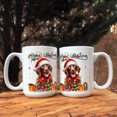 thumbnail image 3 of Merry Christmas Santa German Shorthaired Pointer Scarf Twinkling Lights Xmas Holiday Mug GSP Lover Dog Gift Coffee Tea Cup - 00022, 3 of 4