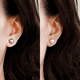 thumbnail image 3 of Pendientes de perlas de agua dulce naturales Pendientes de bombilla pequeña de plata esterlina S999 Pendientes delicados de sentido avanzado Joyería, 3 of 4