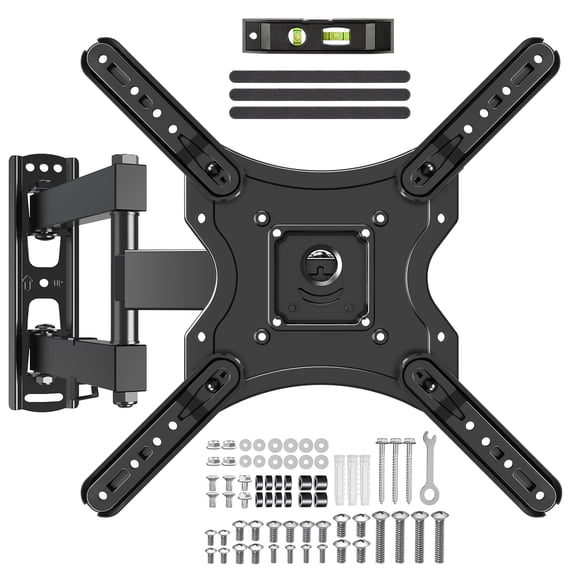 MOUNT PRO Full Motion TV Wall Mount for Most 60 inch Flat Curved TVs,Tilting TV Mount with Swivels Articulating Arms Max VESA 400X400mm, 77lbs