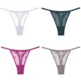 thumbnail image 1 of FINETOO 4 Unids/Set Tanga De Encaje Sexy Cintura Baja Bikini Bragas S-XL Cómoda G-String T-Back Ropa Interior, 1 of 4