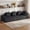 Charcoal Black, variant on Meeyar 109" Modular Sectional Sofa with 4 Throw Pillows, 2PCS Boneless Couches for Living Room, No Assembly, Beige