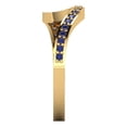thumbnail image 4 of 0.21 ct Brilliant Round Cut Simulated Tanzanite 18K Yellow Gold Stackable Band SZ 5.75, 4 of 6