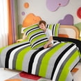 thumbnail image 4 of Erosebridal Modern Geometric Pattern Full Size Comforter Sets,Watercolor Striped Bedding Comforter Set,Black Reversible,3 Pieces,1 Comforter and 2 Pillowcases, 4 of 7