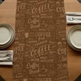 thumbnail image 5 of Table Runners 70 Inches Long Dress Scarves, Brown Coffee Farmhouse Coffee/Dining/Kitchen Table Decor, Holiday Table Runner, Farmhouses Vintage Cup Plants Text Art 13x70 Inch, 5 of 9
