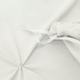 thumbnail image 5 of Nestl 3 Piece Pinch Pleated Pintuck Duvet Cover Set with Shams, Soft Microfiber,Button Closure Bedding Set, Full - White, 5 of 9