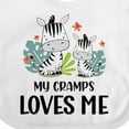 thumbnail image 4 of Inktastic Zebra My Gramps Loves Me Boys or Girls Baby Bib, 4 of 4