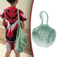 thumbnail image 5 of CHENjy Reusable Cotton String Bag, Mesh Produce Bag with 10 Inch Shoulder Straps, Farmers Market Grocery Tote for Fruits and Storage, Green, 5 of 7