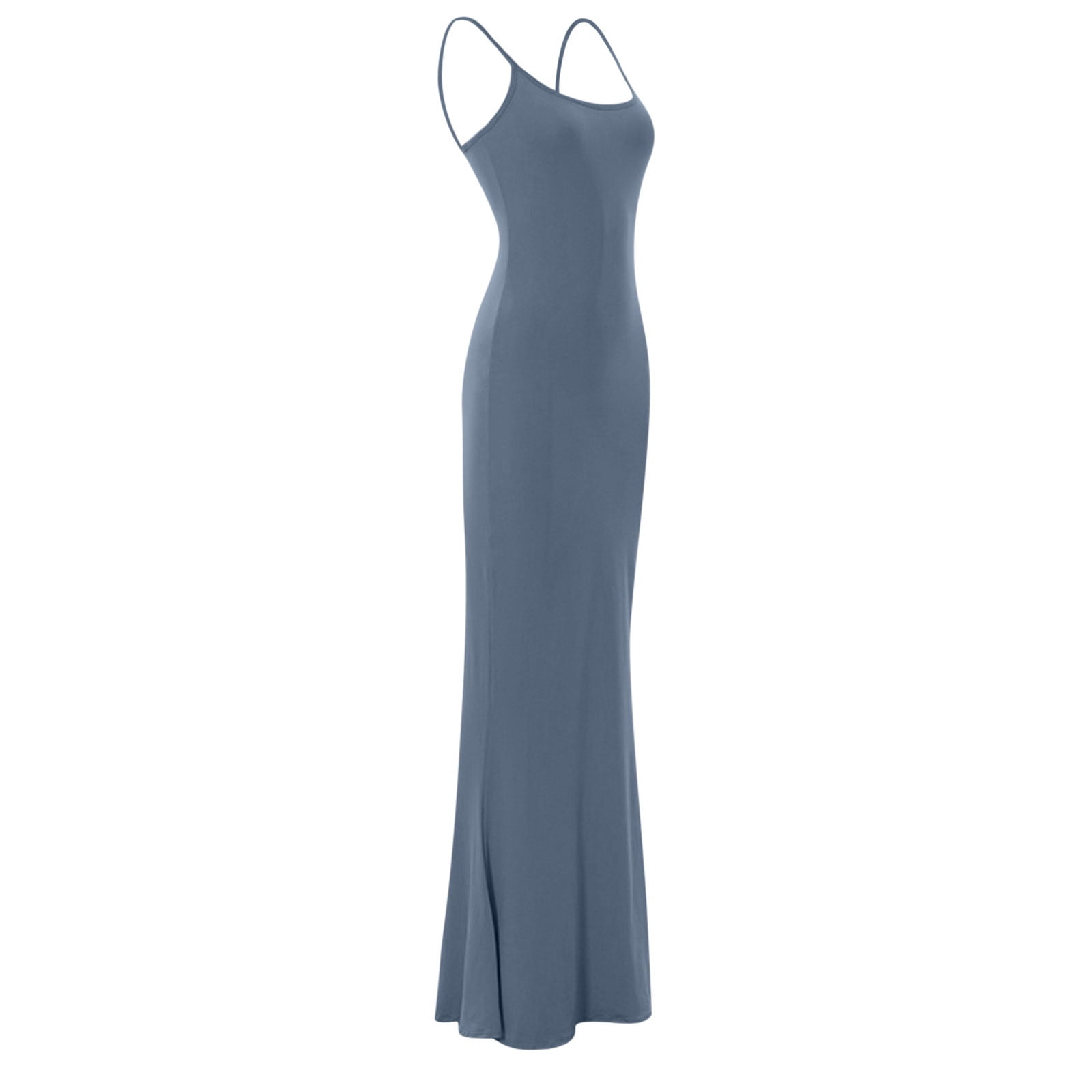 Staron Summer Dresses for Women Maxi Bodycon Dress Slim Fitting Sexy Long  Dresses Party Club Spaghetti Strap Sleeveless Tight Slip Dress Gray M -  Walmart.ca