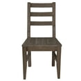 thumbnail image 2 of Benzara Ladder Back Wooden Dining Chair with Front Tapered Legs, Set of 2, Brown, 2 of 5