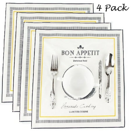 

Cloth Napkins Table Linens Dinner Napkins 100% Cotton Linen Napkins for Table Decor 12x14 Floral Set of 4